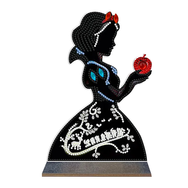 【Ornament】Wooden Snow White Silhouette Desktop Diamond Art Kits Xmas Office Desktop Decor gbfke