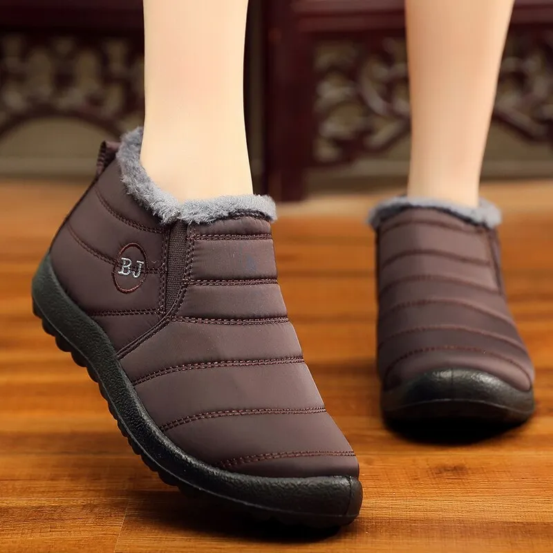 Men Snow Boots 2019 Men Boots Winter Shoes Fashion Men Ankle Boots Waterproof Shoes Warm Fur Slip On Male Shoes
