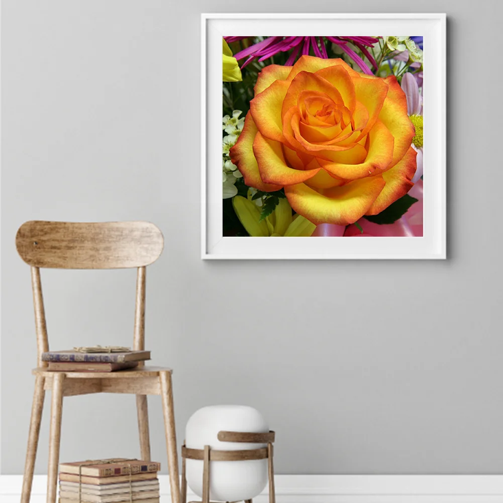 Full Round Diamond Painting 40*40cm - Yellow Rose