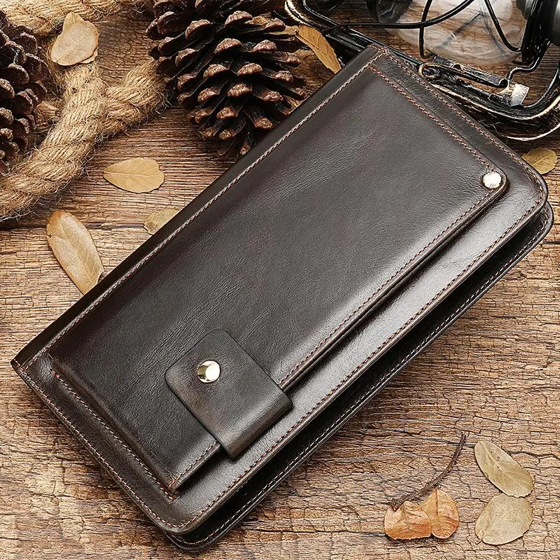 Muiltipurpose Leather Cards Holder Wallets With Pockets For Men