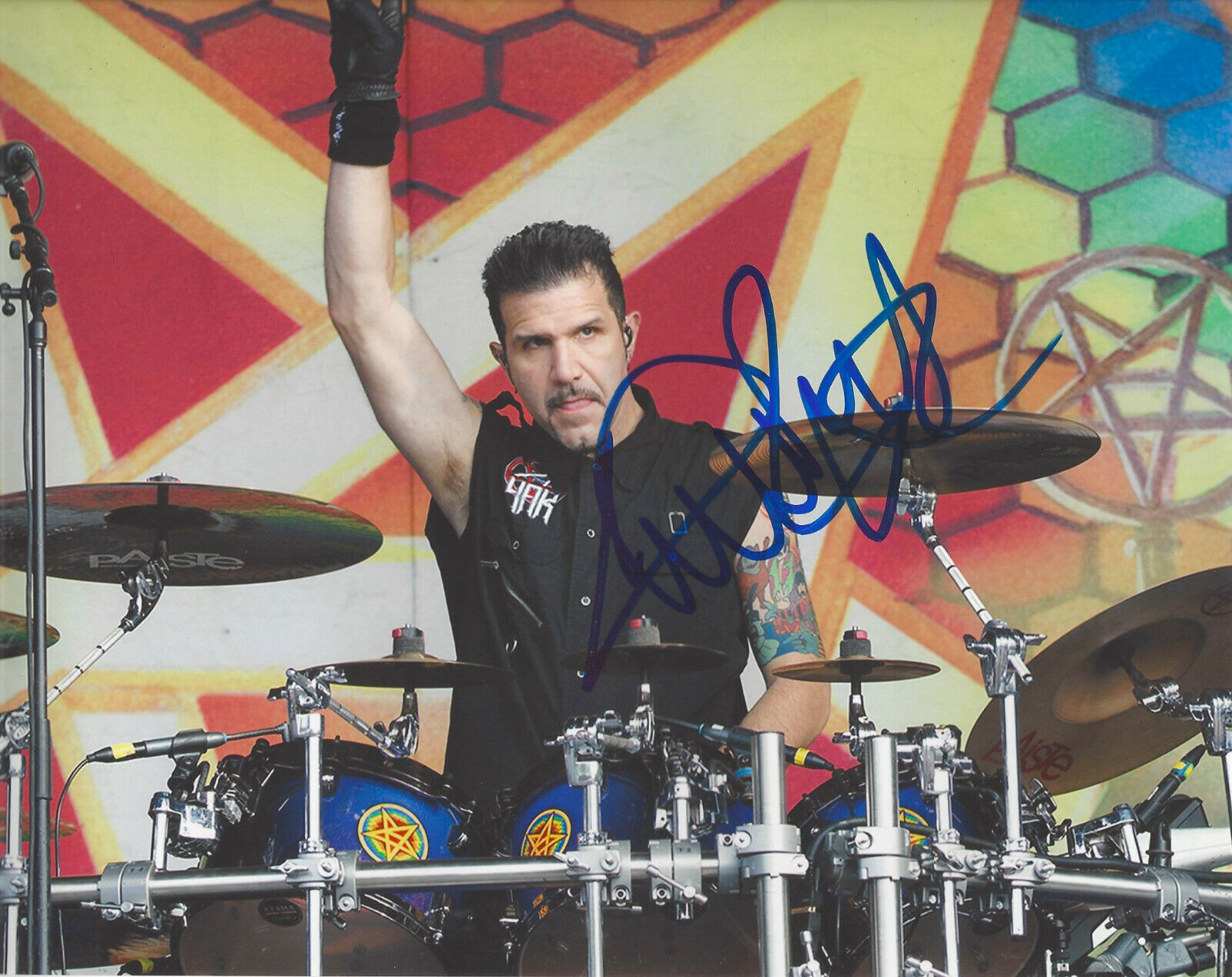 CHARLIE BENANTE - ANTHRAX DRUMMER - SIGNED AUTHENTIC AUTOGRAPH 8X10 Photo Poster painting w/COA