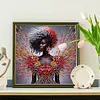 Elegante schwarze Sch&ouml;nheit - speziell geformtes Diamantgem&auml;lde - 30*30cm