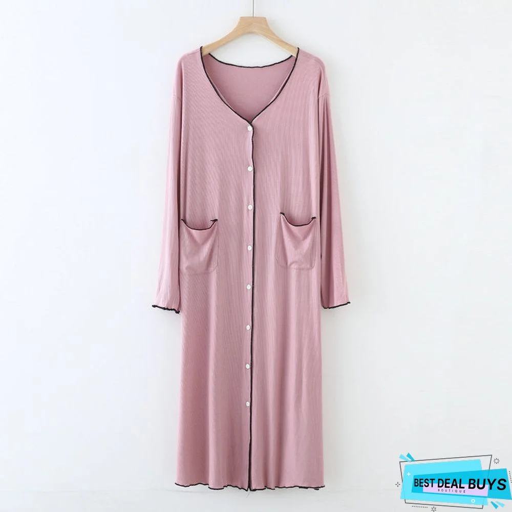 Women's Plus Size Long Sleeve Cardigan Summer Long Coat