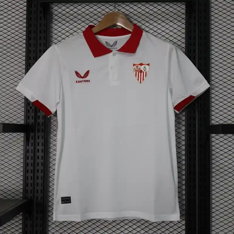 23/24 Sevilla White Polo Shirt
