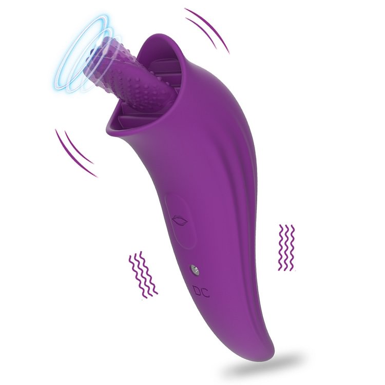 Erotic Purple Bird 8 Frequency Female Tongue & Clitoris Stimulation Vibrator