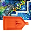 2 Stück Diamond Painting Tablett Y-förmige Perlenaufbewahrung Sortierplatte Werkzeug (orange)