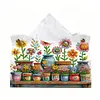 DIY Diamond Art Tissue Box Holder PULeather Crystal Mosaic Desktop Organizer Bag Resin Rhinestone Storage Organizer Gem Art Home Office Decor Craft Gift for Women