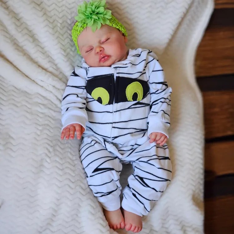 [New] 20" Reborn Lifelike Sleeping Baby Girl Bolona Cloth Body Reborn Doll with Heartbeat💖 & Sound🔊：Realistic Reborn Baby Dolls By Rsgdolls®
