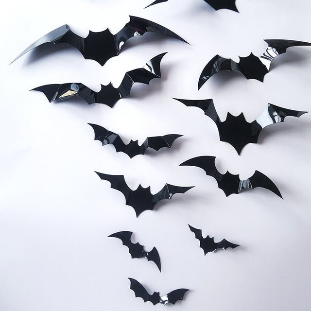 3D Bat Wall Stickers for Halloween-elleschic