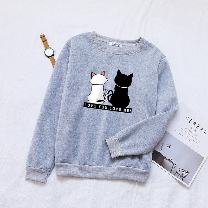 fashion print women hoodies sweatshirt female pullover autumn and winter clothes O-NECK loose padded hoodie 2019 drop shipping