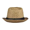 Gioiacombo&trade; Cappello di paglia parasole da esterno da uomo di mezza et&agrave; e anziani in lino