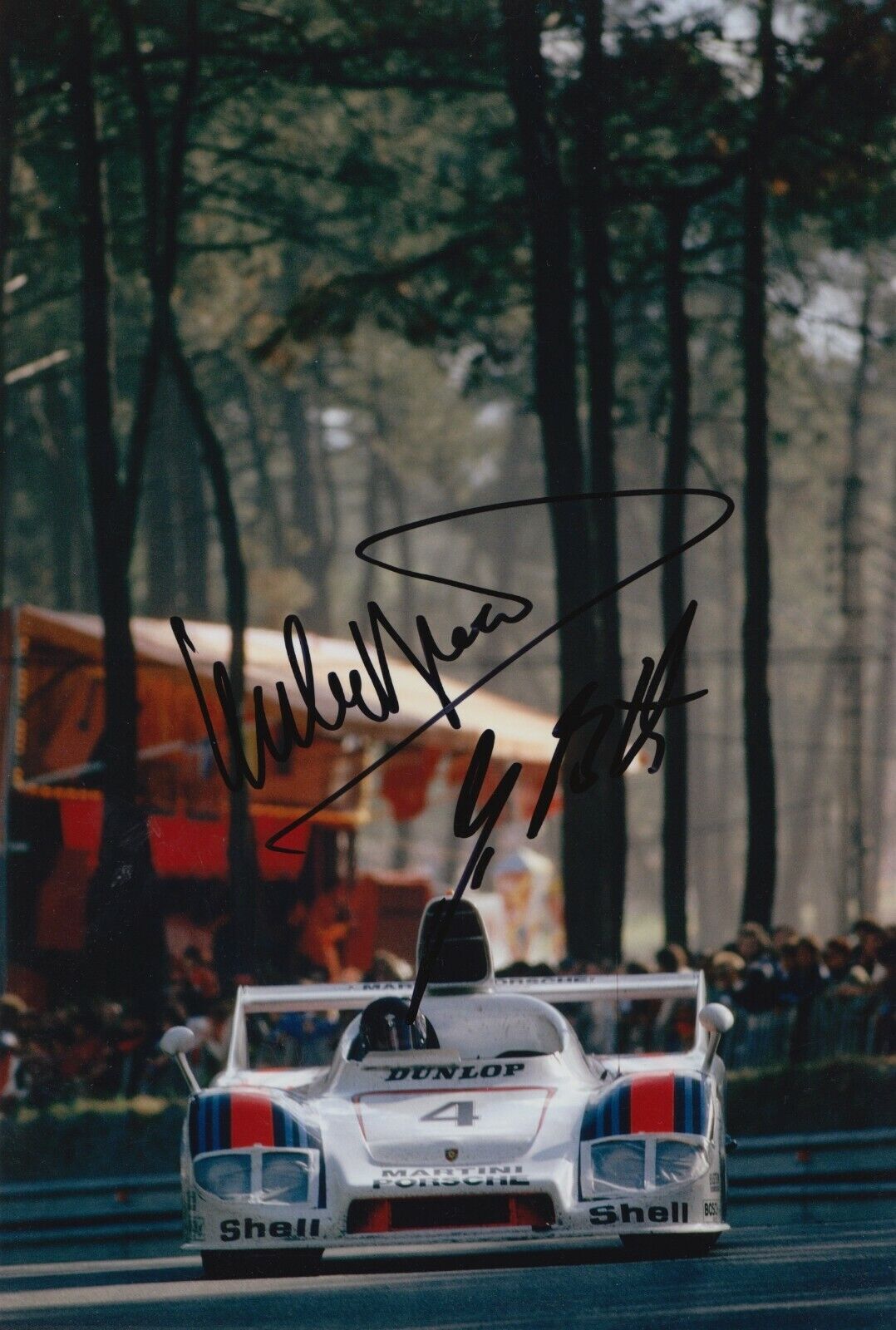 Jurgen Barth and Hurley Haywood Hand Signed 12x8 Photo Poster painting - Porsche Le Mans 1.