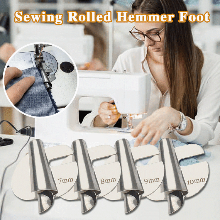 🔥Christmas Sale - Sewing Rolled Hemmer Foot( Buy 1 Get 1 Free )