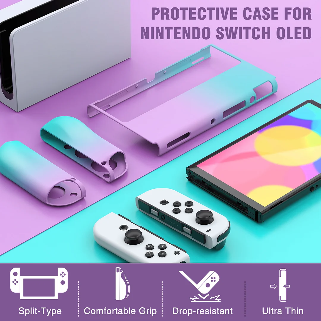 DinoFire Switch Protective Case for Nintendo Switch Ergonomic Grip Anti-Slip Cover