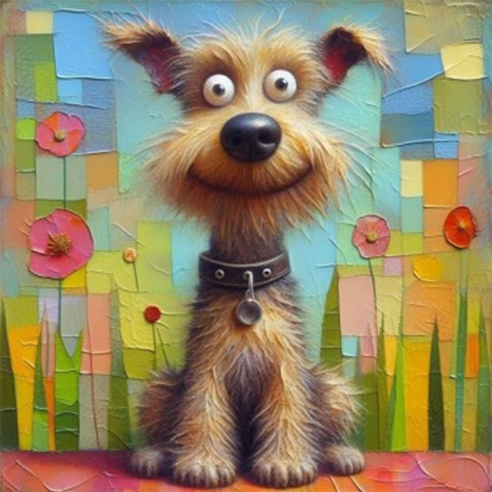 Cartoon Puppy 20*20cm paint by numbers kit