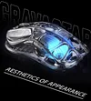 🏅🏅Gravity Planet Cocooning Mechanical Transparent Hollow E-sports Game Bluetooth Mouse Wireless Tri-mode