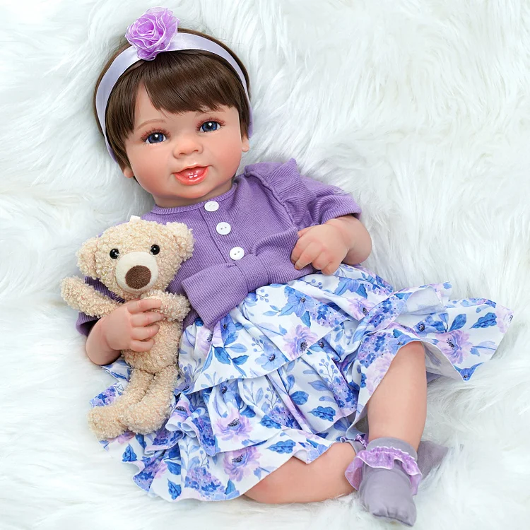 Babeside 20'' Cutest Realistic Purple Suit Reborn Baby Doll Charming Girl Carol