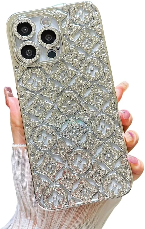 Modne, lekkie i luksusowe etui na iPhone'a z galwanizowanym, luksusowym kwiatkiem
