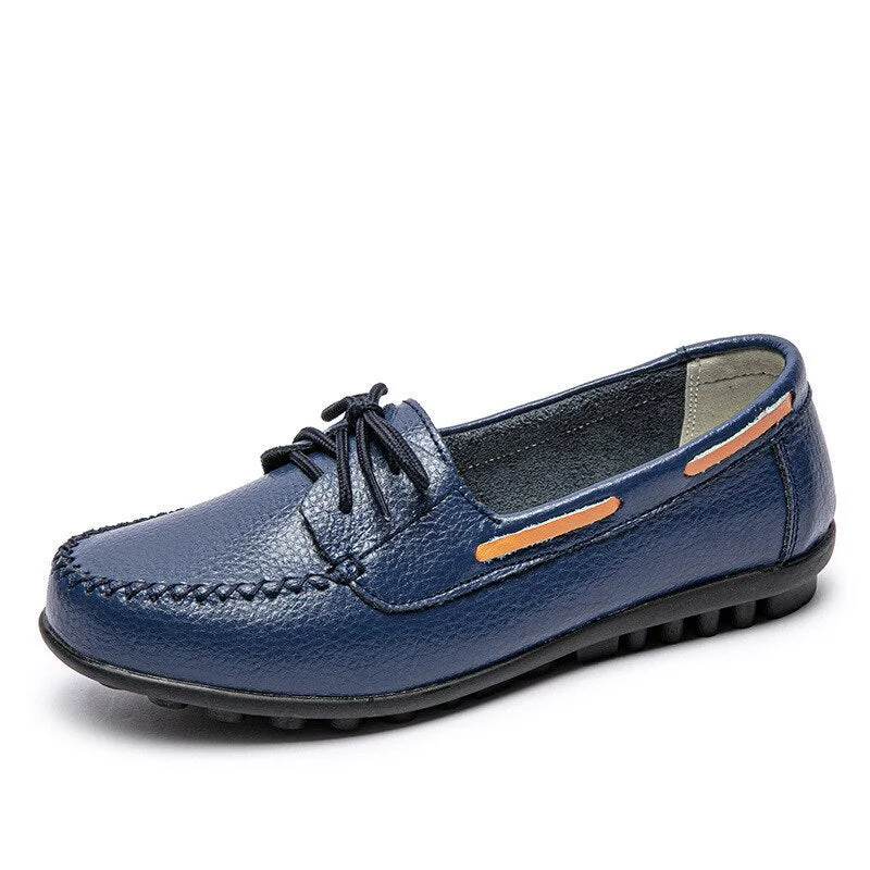 Woman Nurse Flat Shoes Women 2021 Women's Moccasins Loafers Shoes For Female Lace Up Breathable Flats Walking Chaussure Femme