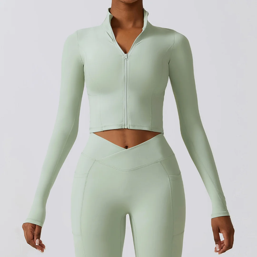 Quick-drying long sleeve yoga suit sports tops