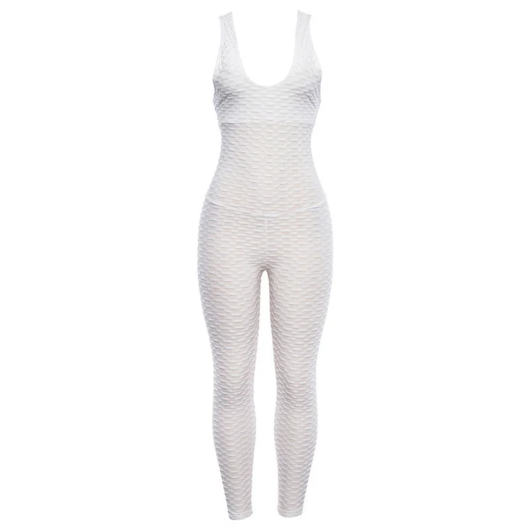 Jumpsuits Spring Sexy Backless Yoga Exercise Workout Pants Hip High Waist Jumpsuit