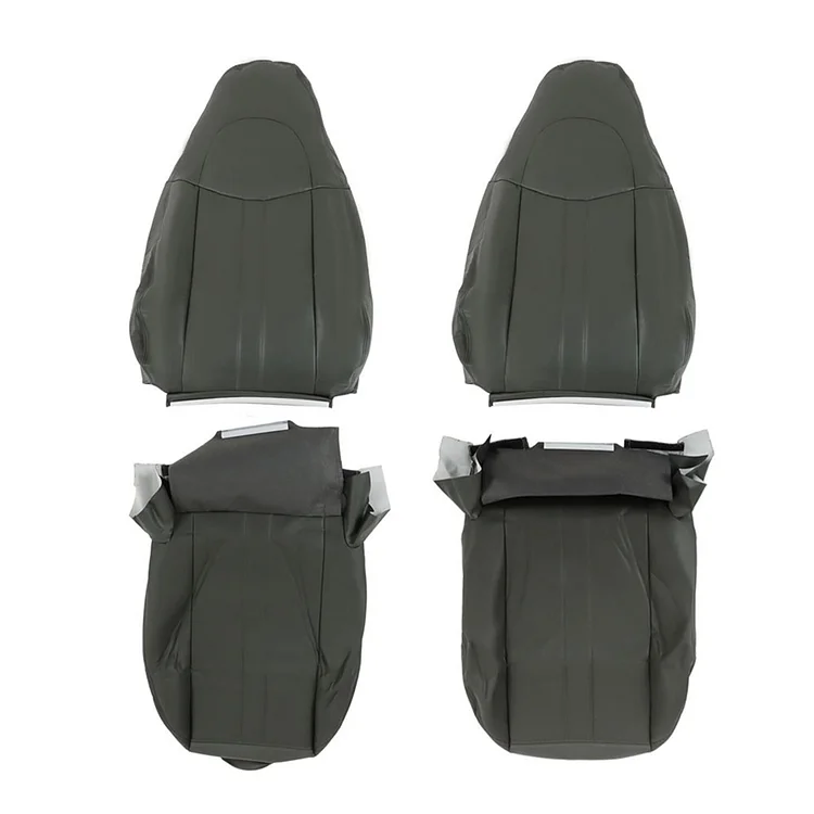 SEBLAFF Seat Cover 4Pcs Dark Gray Front Bottom and Lean Back Driver Passenger Replacement for 2003-2014 Express Savana
