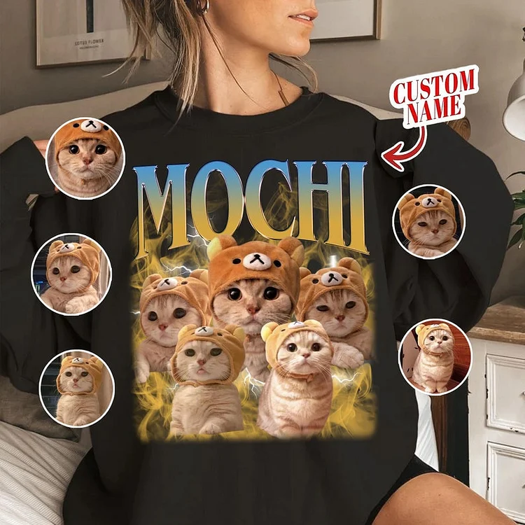 Custom Pet Bootleg Sweatshirt Tee Hoodie, Your Own Bootleg Shirt, Pet Photo Shirt