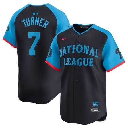 Men's National League #7 Trea Turner Navy 2024 MLB All-Star Game Limited Player Jersey