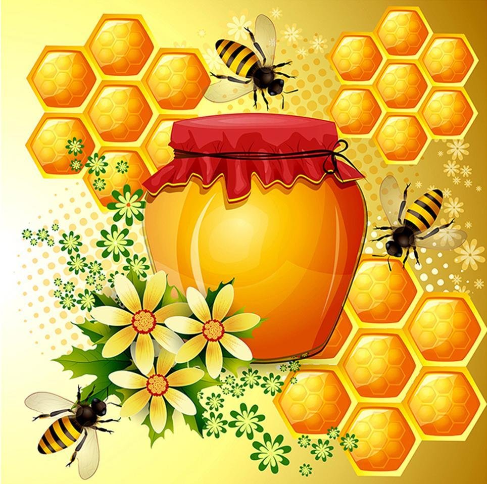 Full Round Diamond Painting Honey Bee