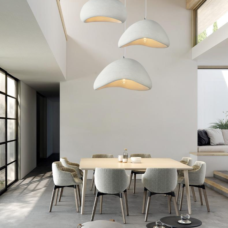 Nordic Resin Oval Pendant Lights Lampshade For Dining Room
