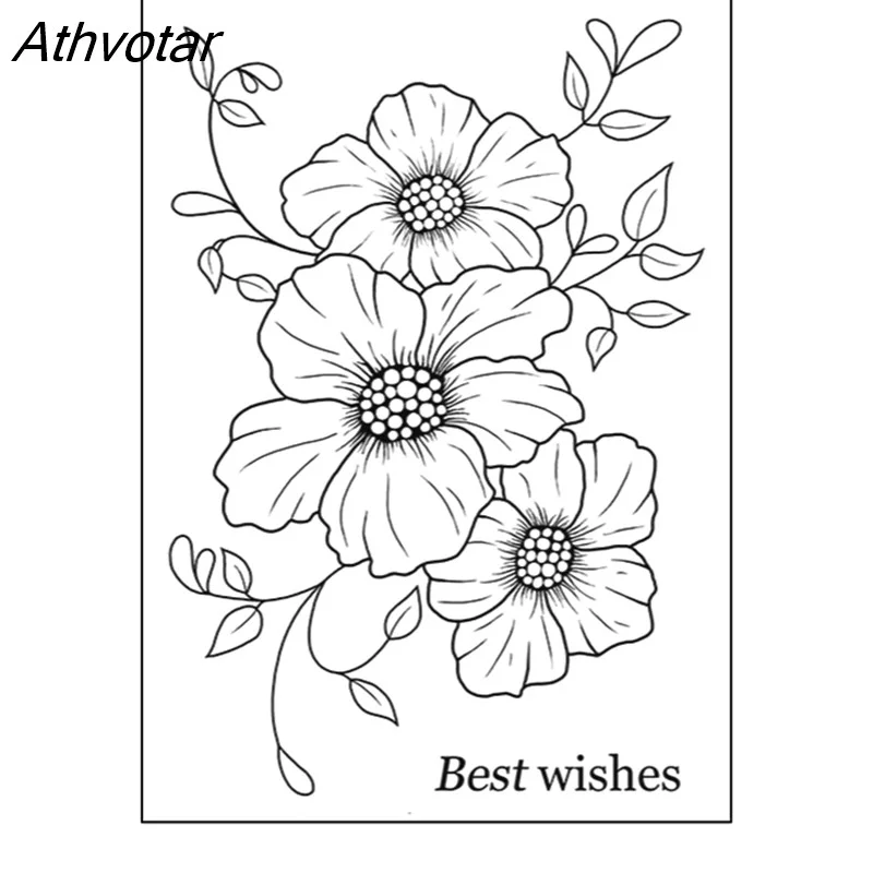 Athvotar Clear Stamps Silicone Stamp for Scrapbooking Card Making DIY Craft Album Diary Decoration 2023 New Rubber Stamps 11*16cm