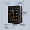 6-in-1 Air Quality Meter Real-Time CO2 Tester HCHO Detector for Home Cars Plants