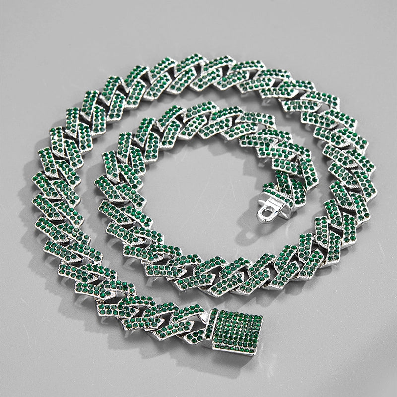 European And American Hot Men’s Personality Cuban Link Chain Street Fashion Rock Hip Hop Couple All-Match Necklace