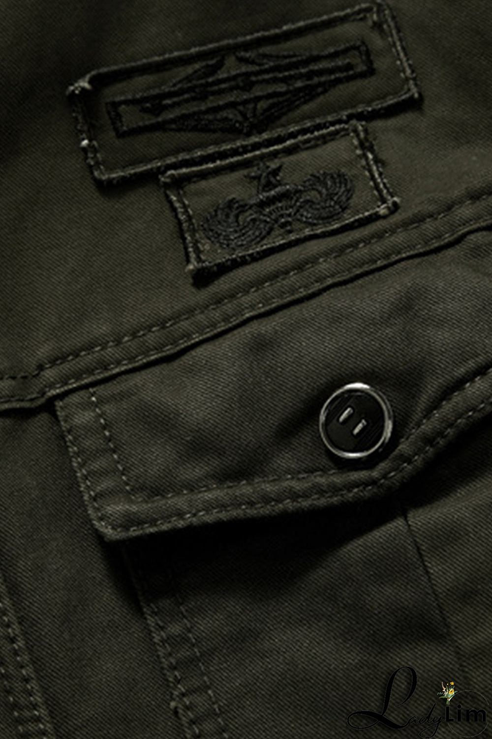 Black Fashion Casual Solid Pocket Zipper Mandarin Collar Outerwear