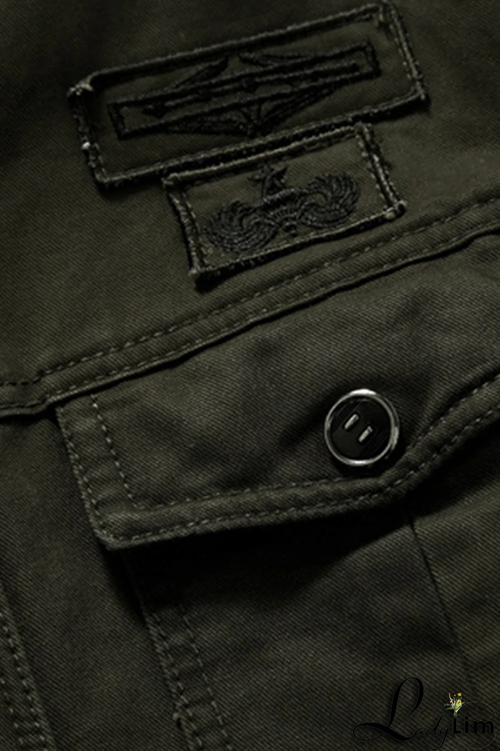 Black Fashion Casual Solid Pocket Zipper Mandarin Collar Outerwear