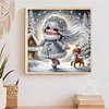 Snow Girl - Diamond Painting - Partial Special Shaped Drill(Canvas|30*30cm)
