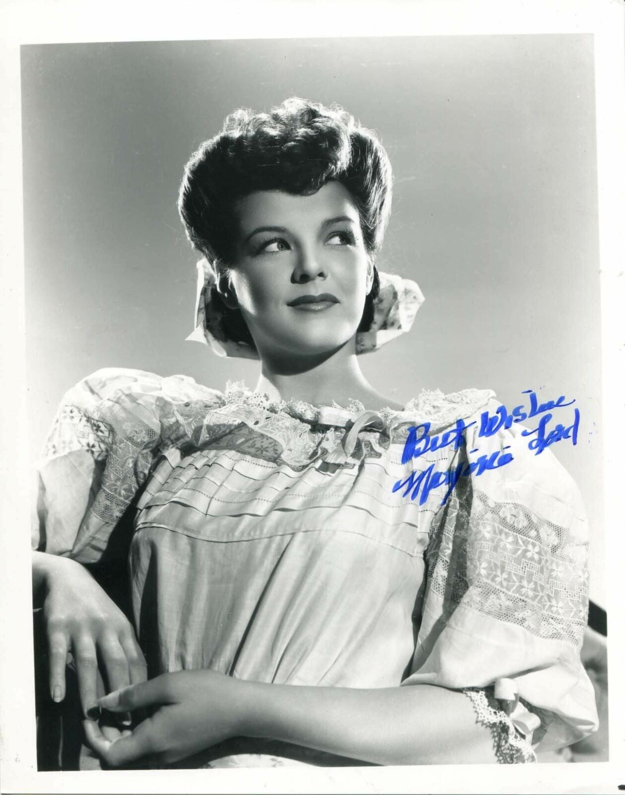 ACTRESS Marjorie Lord autograph, signed Photo Poster painting