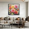 (Big Size)[Brand]Dahlia - 14CT Stamped Cross Stitch - 75*75cm - Flower Natural