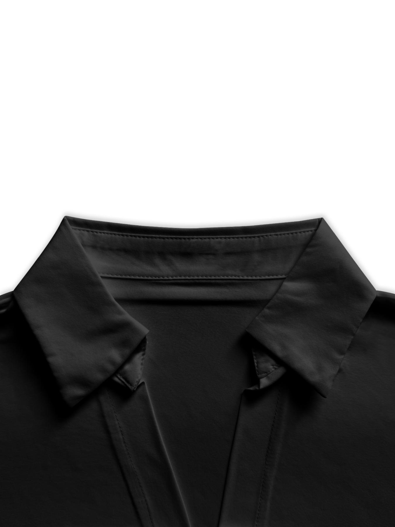 Women's casual loose V-neck long-sleeved shirt jumpsuit, elegant woven fabric, slim fit, suitable for all seasons, and can be layered flexibly, Womenswear Women's casual loose V-neck long-sleeved shirt jumpsuit, elegant woven fabric, slim fit, suitable for all seasons, and can be layered flexibly, Womenswear