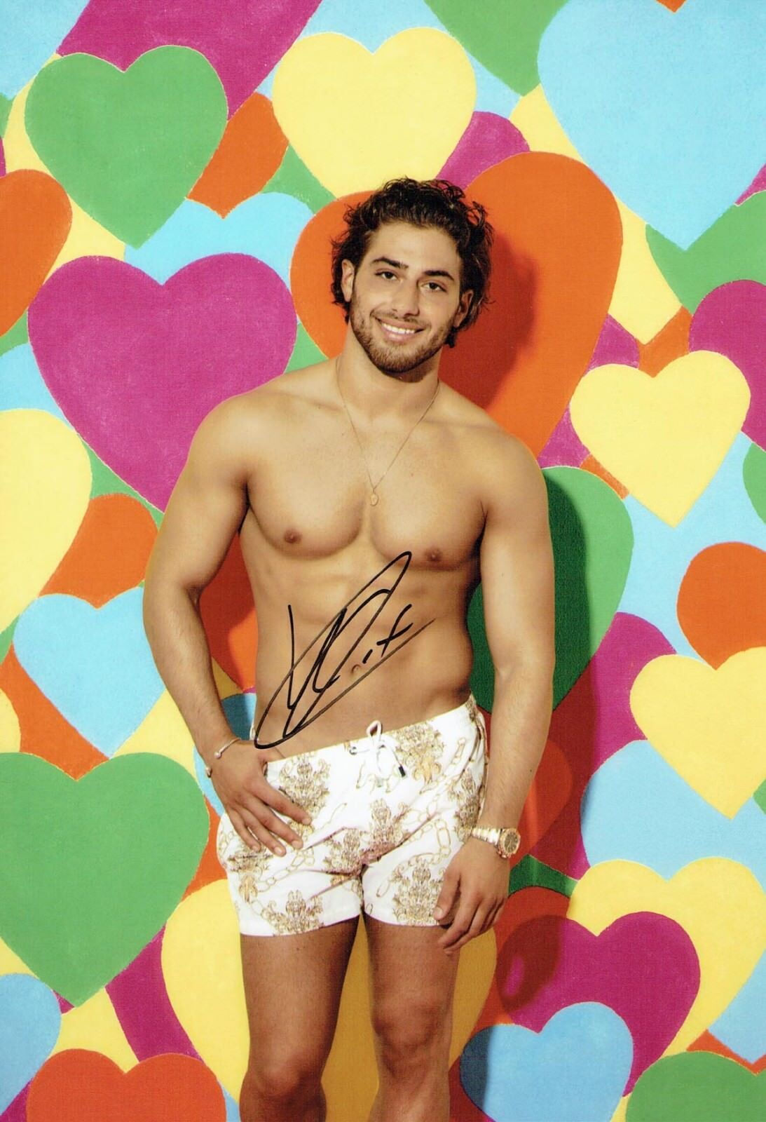 Kem CETINAY SIGNED Autograph 12x8 Sexy Photo Poster painting 1 AFTAL COA Love Island Winner