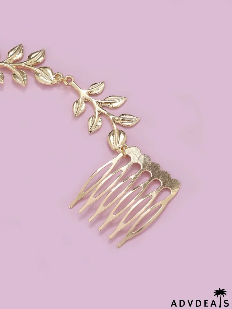 Leaf Decor Hairpin Comb