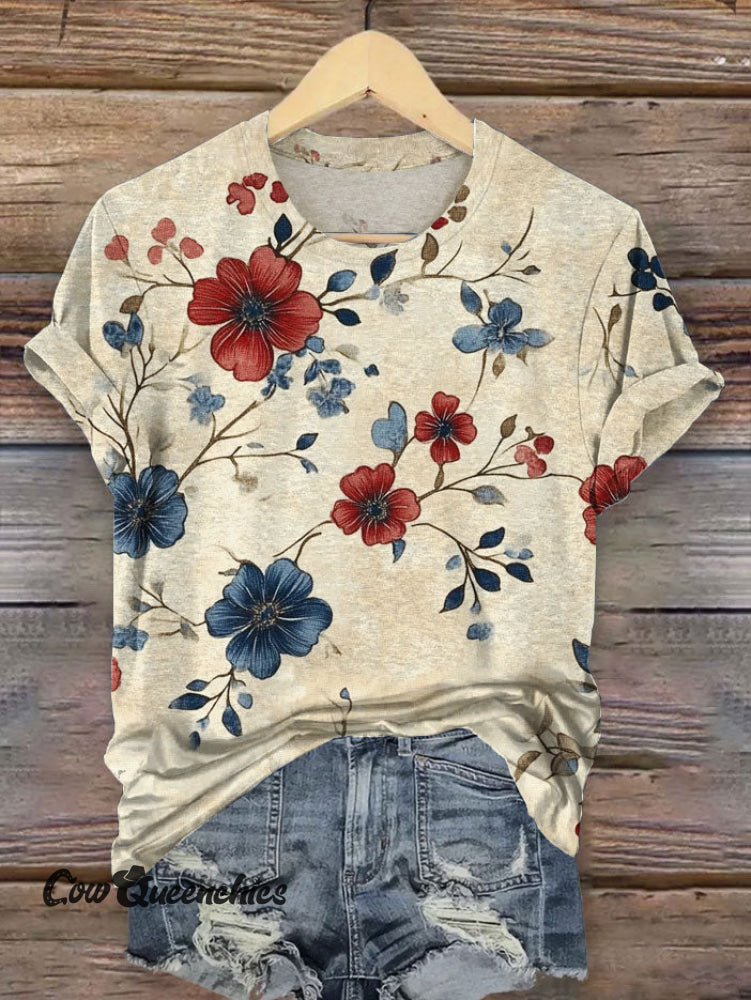 Vintage Art Print T-shirt Multicolor / S