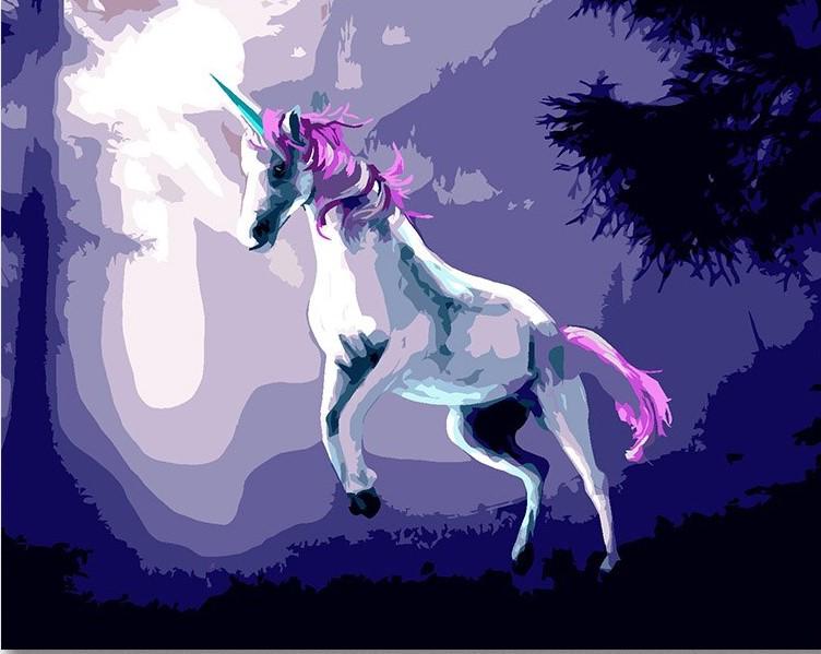 

Purple Unicorn – Paint By Numbers - 40*50CM, 501 Original