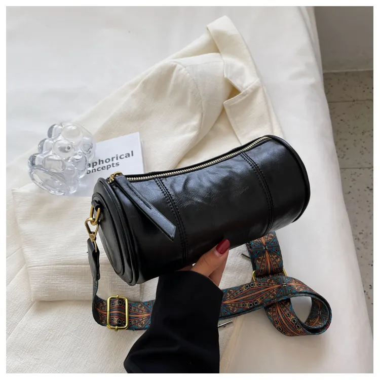 Retro Cylinder Bag Crossbody Bag