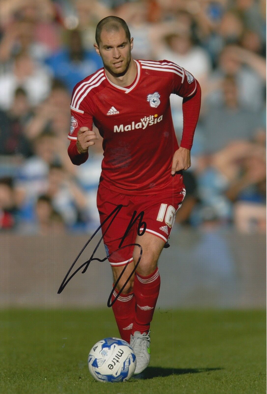 CARDIFF CITY HAND SIGNED MATTHEW CONNOLLY 12X8 Photo Poster painting.