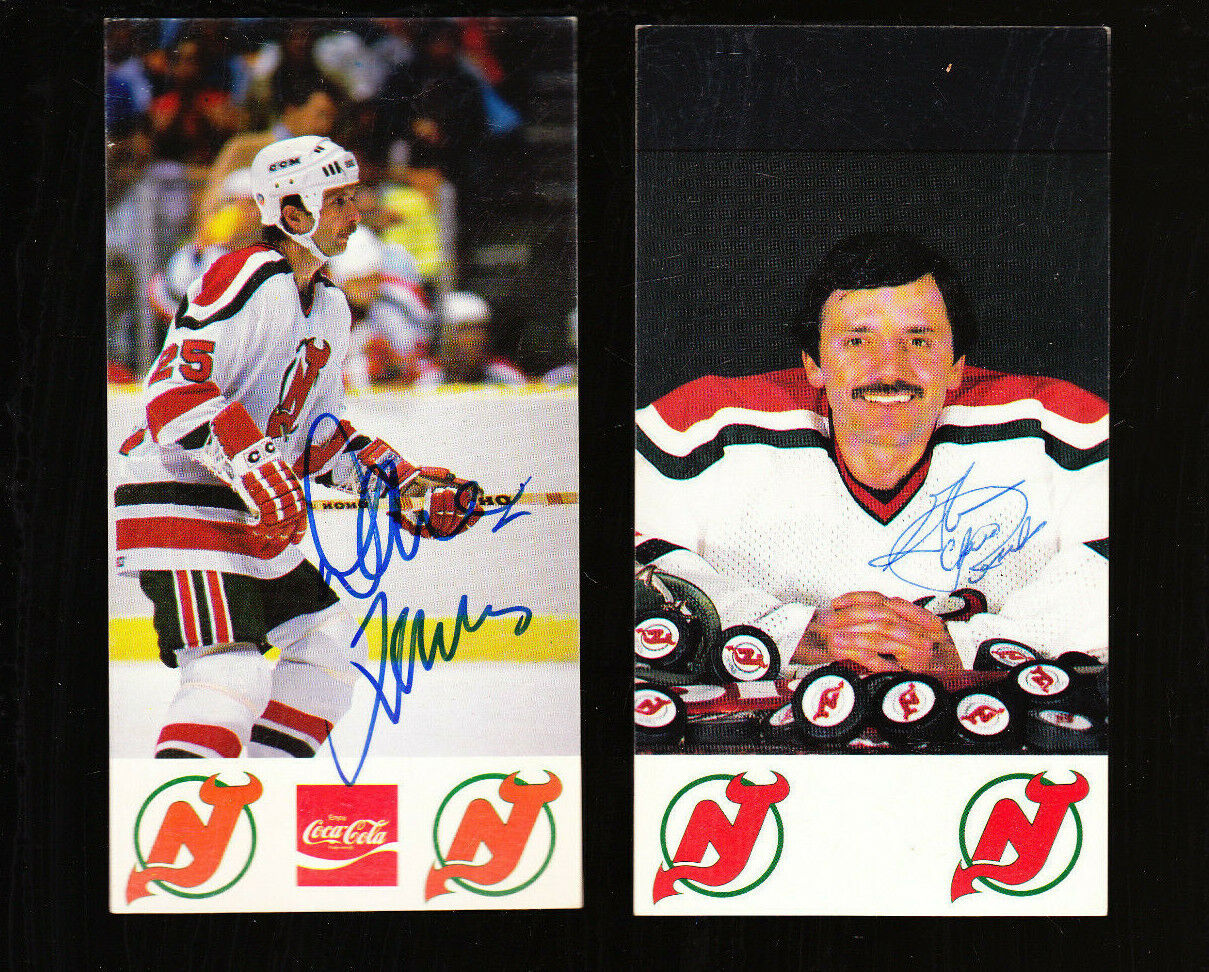 8 LOT SIGNED POSTCARDS NEW JERSEY DEVILS CHICO RESCH KIRK MULLER PAT VERBEEK +