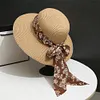 Gioiacombo&trade; Nuovo cappello da spiaggia in paglia con fiocco