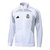 25/26 Real Madrid white gray long zipper Training Jacket Set