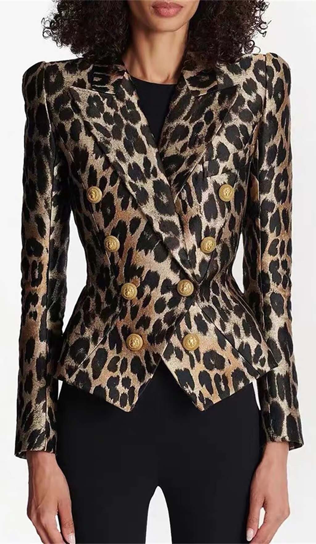 Leopard Breast Jacquard Jacket Miss Lee Label