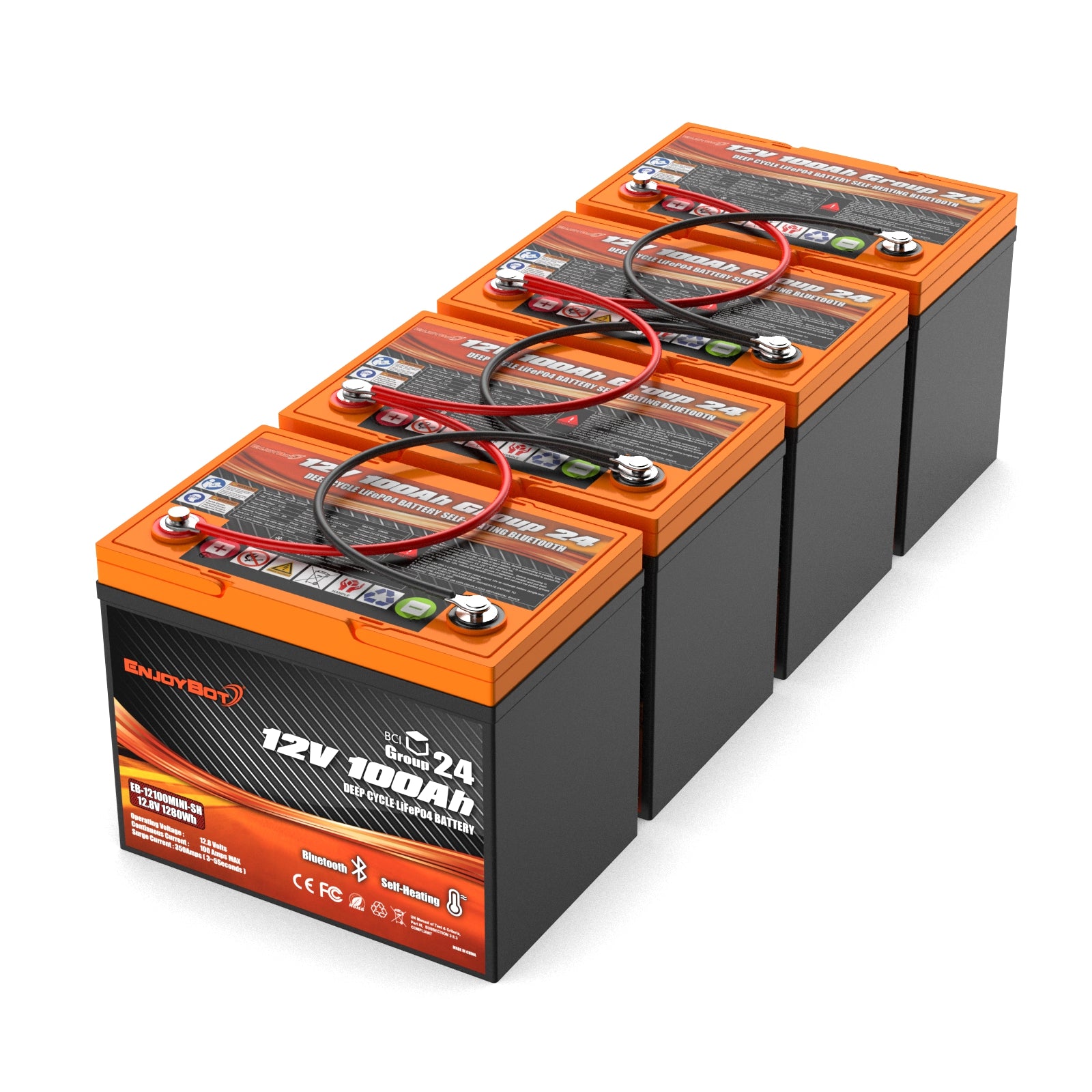 12V400Ah Enjoybot Lithium Battery(4 12V100Ah batteries in parallel) | Group 24 
